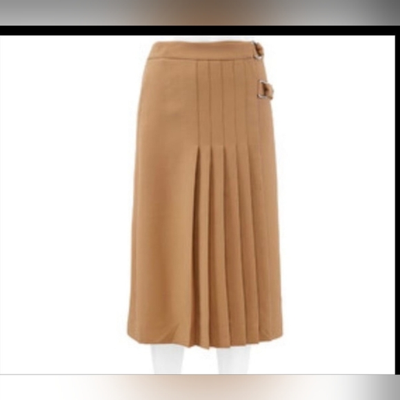 Burberry Dresses & Skirts - Burberry Wool & Silk Pleated Skirt